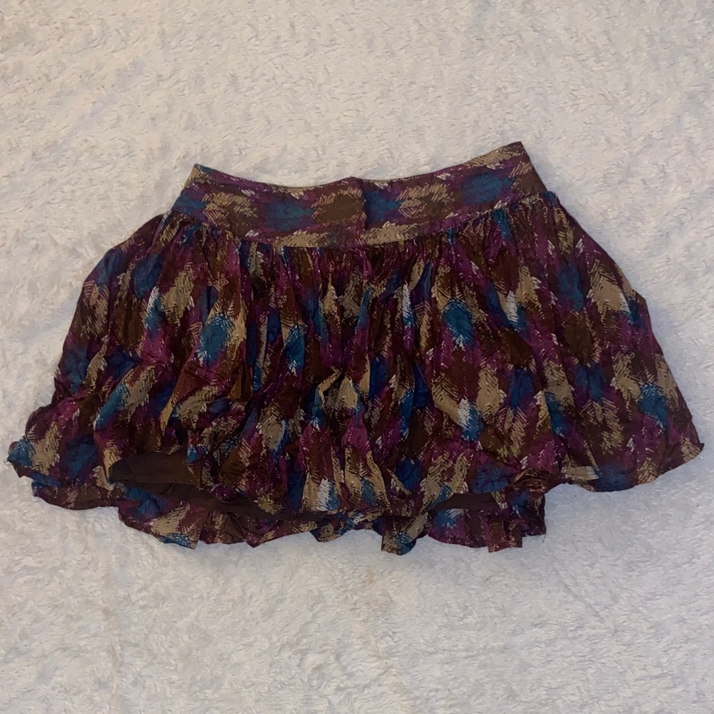 Candie's Purple and Blue Mini Skater Skirt